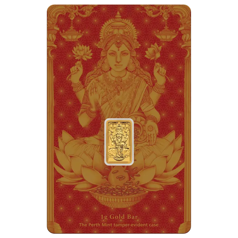 Perth Mint Lakshmi 1g Gold Minted Bar