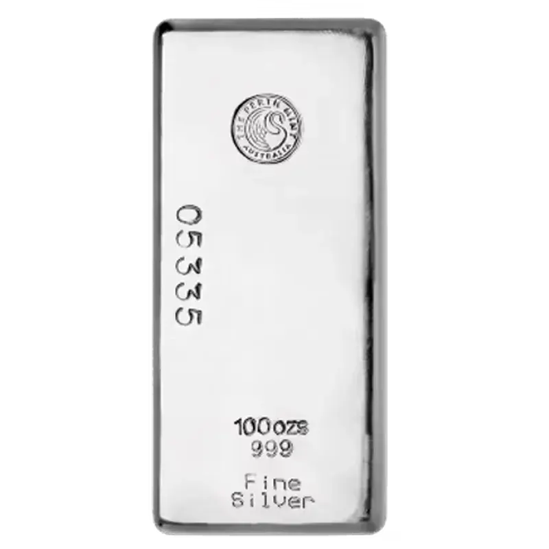Perth Mint 100oz Silver Bar