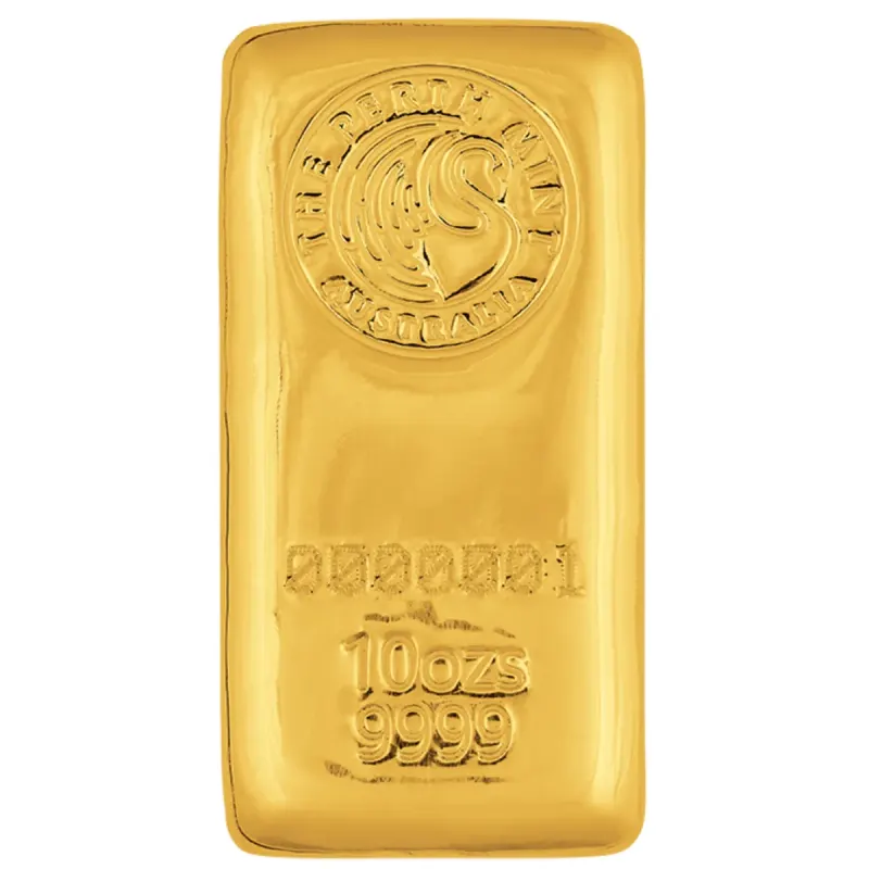 The Perth Mint 10oz Gold Cast Bar