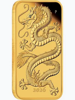 Dragon 2026 1oz Gold Rectangular Bullion Coin