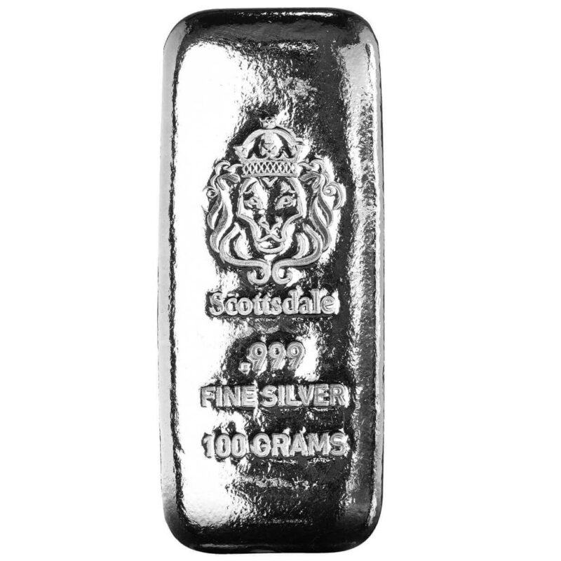 Scottsdale Cast 100 Gram Silver Bar
