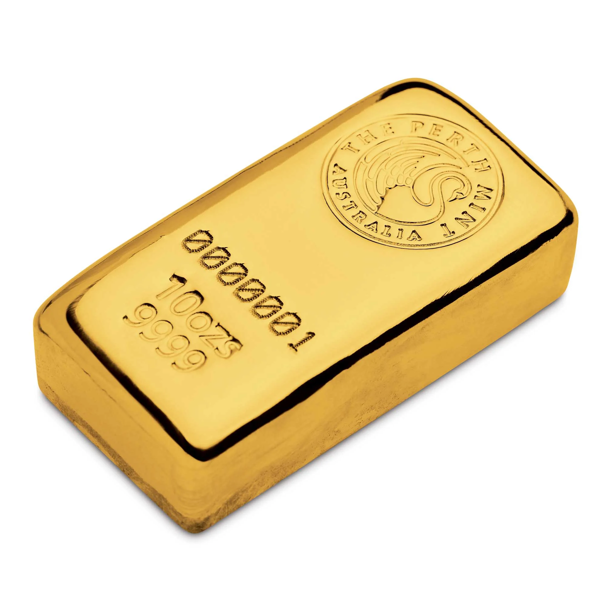 The Perth Mint 5oz Gold Cast Bar